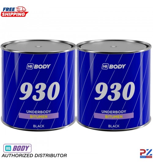 2X HB Body 930 Underbody Black Bitumen 1Kg – Anti Stone Chip Coating
